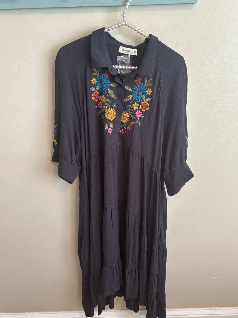 NEW Natural Life Rebecca Embroidered Midi Dress size xl - Picture 2 of 7